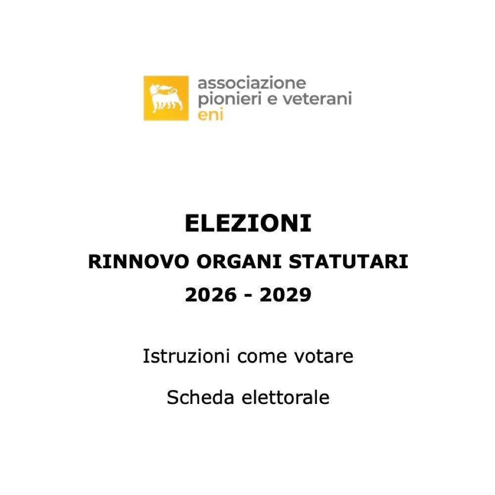 Elezioni – Rinnovo Organi Statutari 2026 – 2029